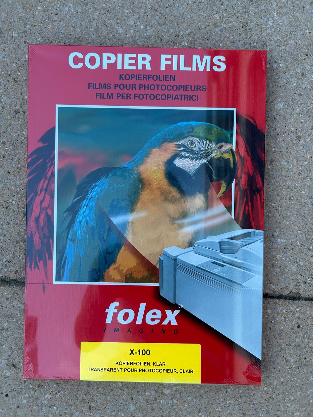 Fogli trasparenti: Folex X-100 Kopierfolien klar – Nuovo e nell'imballaggio originale da Mörigen venduto da Knopf63