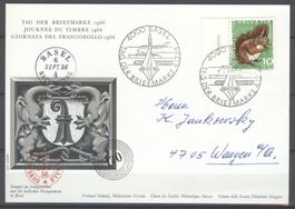 Tag der Briefmarke 1966 Basel, Brief und Karte
