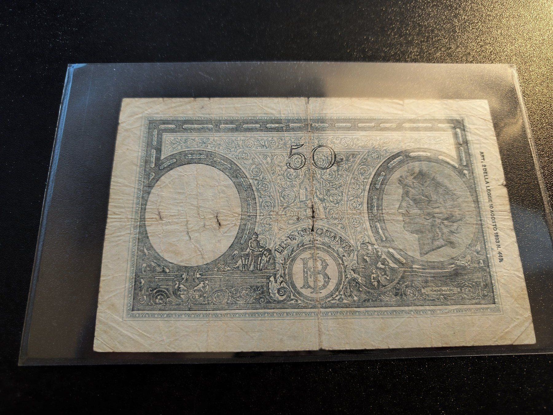 Banconote: Italia Banknote - 50 Lire – Usato da Mendrisio venduto da Dee-11 1
