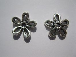 8 Perlkappen Blume 12mm