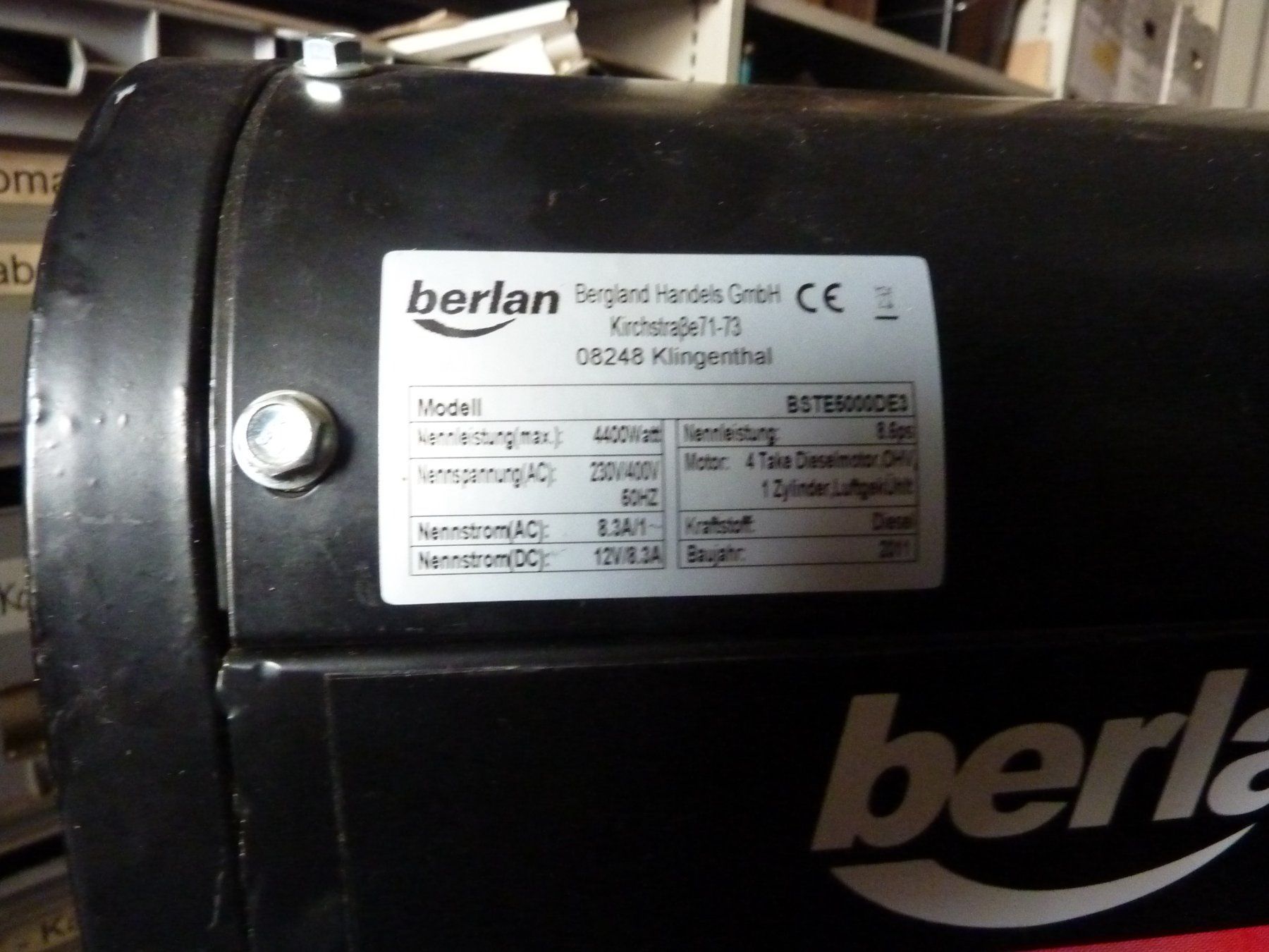 Generatori di corrente: Berlan Diesel Stromerzeuger – BSTE5000DE3 – Usato da Niederscherli venduto da Zahnd1 4