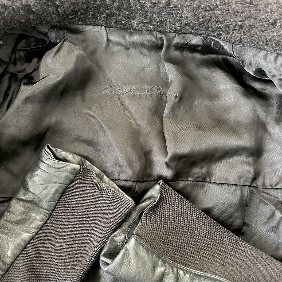 Rick Owens Cappotti: RICK OWENS Wool and Leather Coat – Nuovo (secondo la descrizione) da Emmen venduto da Avviivva_Com2023 6