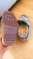 Gucci Plateau Pantoletten Logo Canvas gebraucht Grösse 38
