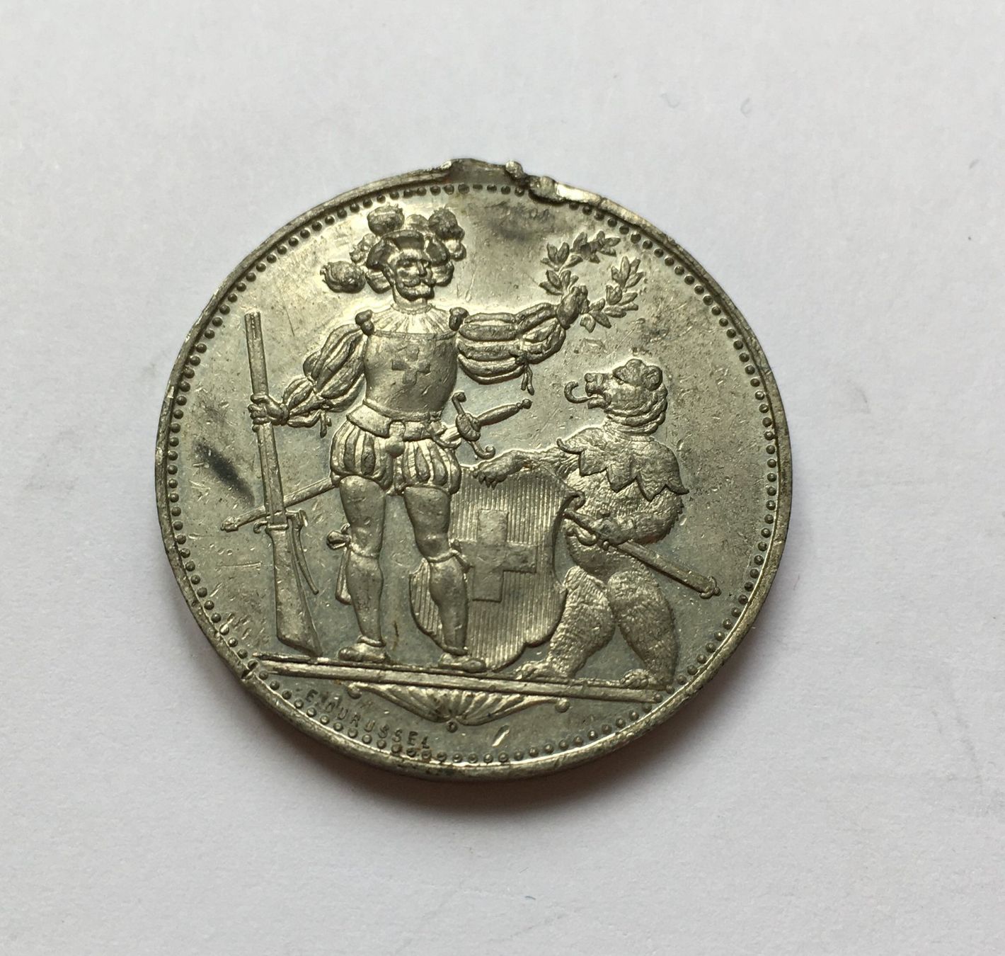 Medaglie: 1885 Schützenmedaille Bern – Usato da Kirchberg SG venduto da Helveticus00