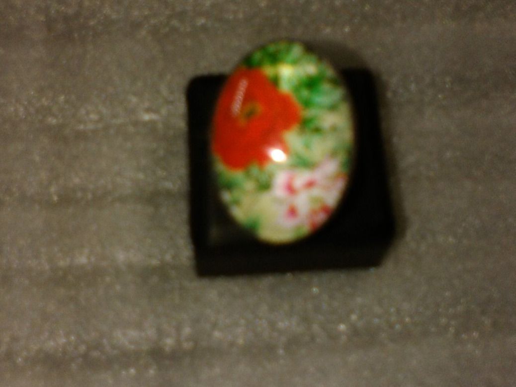 Bagues: ring edelsthal,,mit rot blume,,,glanzig – Neuf (Voir description) à Basel par bijoutrie_4