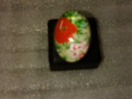 ring edelsthal,,mit rot blume,,,glanzig