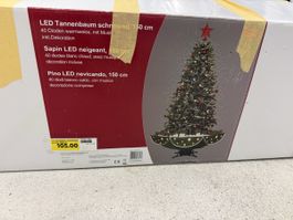 LED Tannenbaum schneiend 150 cm warmweiss mit Musik neu