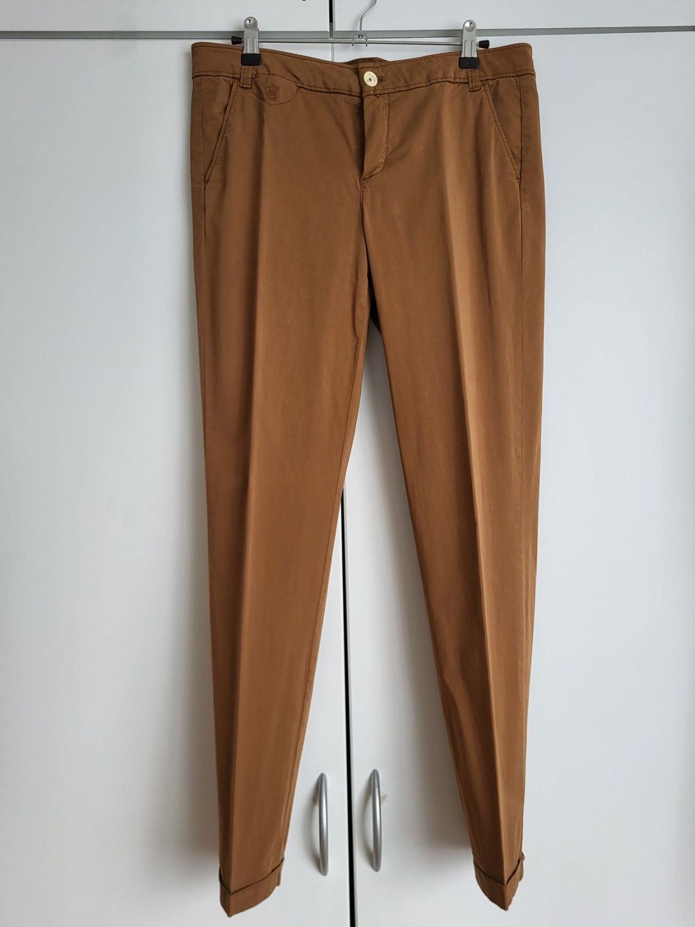 Massimo Dutti Hosen: Massimo Dutti Damenhose Gr.38 - hellbraun, Baumwolle – Gebraucht aus Baar von clar6