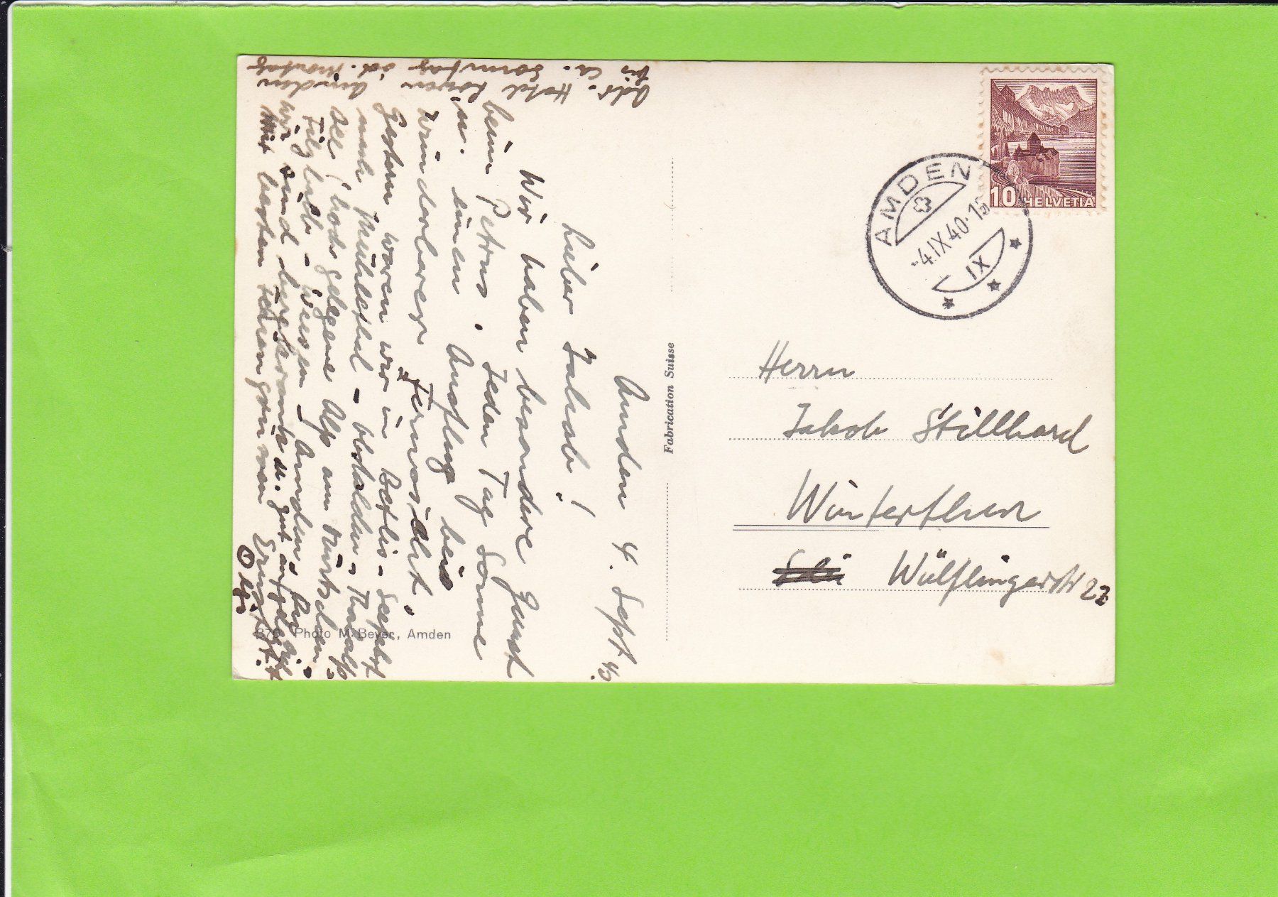 Cartoline postali: Amden-Schafbett-belebt – Usato da St. Peterzell venduto da neckertal 1