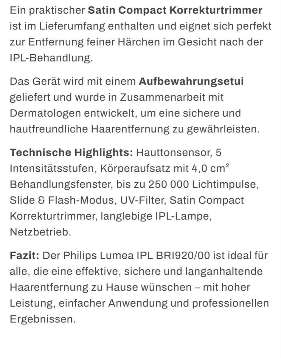 Philips Epilatori: Philips Lumea IPL - Sommer bereit machen! – Nuovo (secondo la descrizione) da Frasnacht venduto da quadro10 3