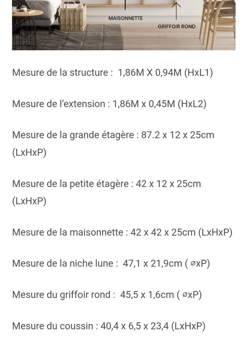 Tiragraffi: Arbre à chat design en bois artisanal – Nuovo (secondo la descrizione) da Genève venduto da Lucy_diamond 2
