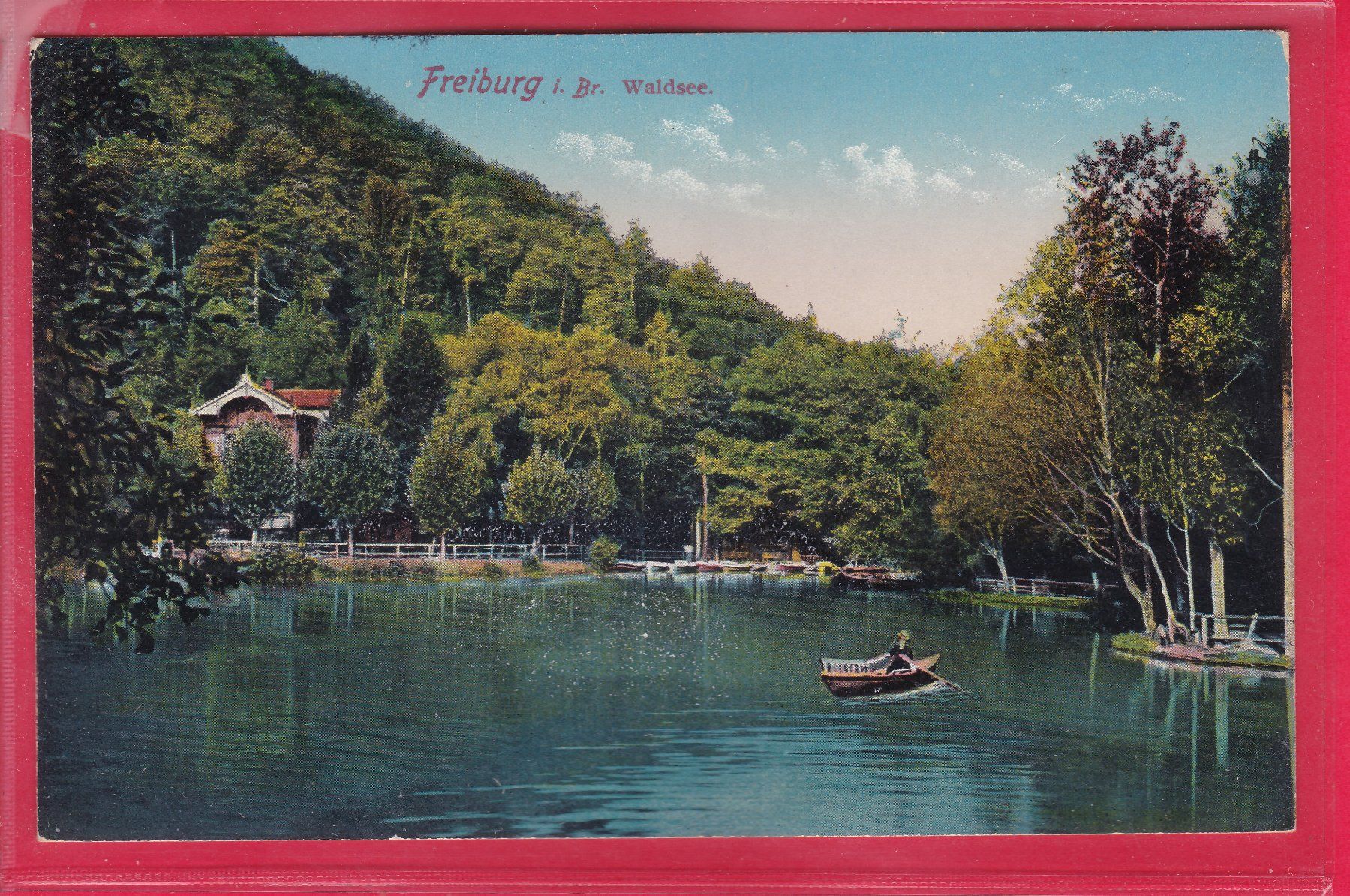 Cartoline postali: FREIBURG i. Br. WALDSEE, 29.6.1913 – Usato da Oberrieden venduto da Gebirgsstelze