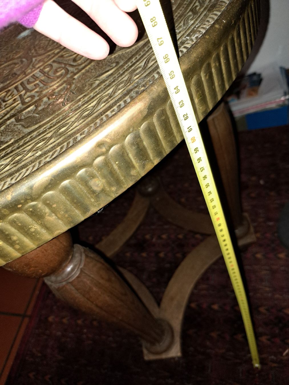 Tische: Orientalischer Messingtisch, Durchmesser 60 cm, Vintage – Gebraucht aus Kölliken von Upcycling-by-Mc-TAM 2