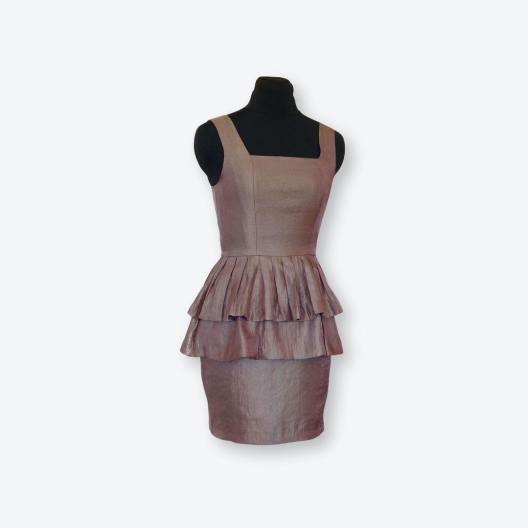 Vestiti: Kleid in Metallic-Bronze, Gr. 34 – Usato da Oberkirch LU venduto da petitefashion 1
