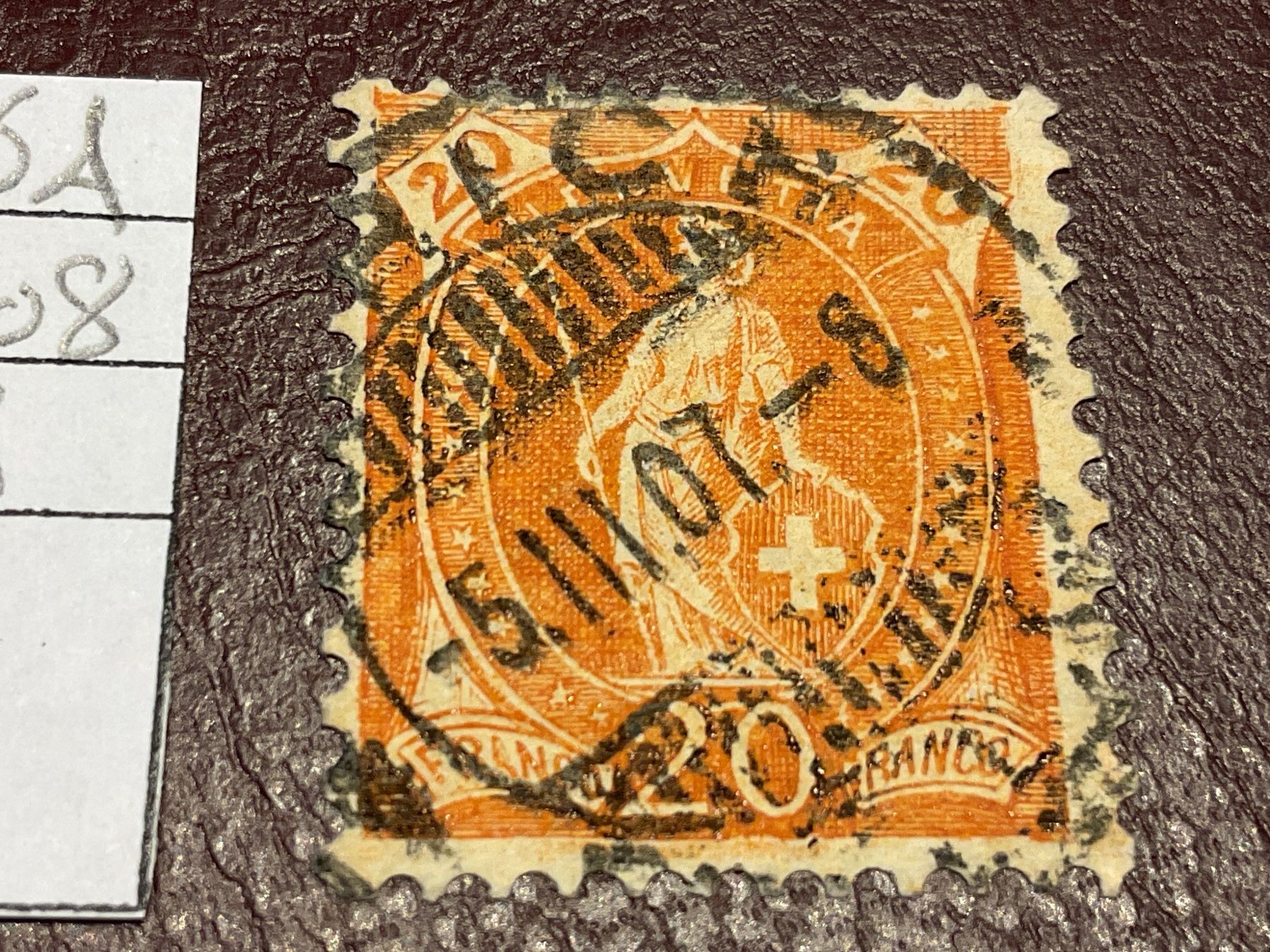 Tutti i francobolli: Stehende Helvetia 86A 4Stk. Mit Retouche oder Plattenfehler – Usato da Laupen BE venduto da Infulaenzer-5 5