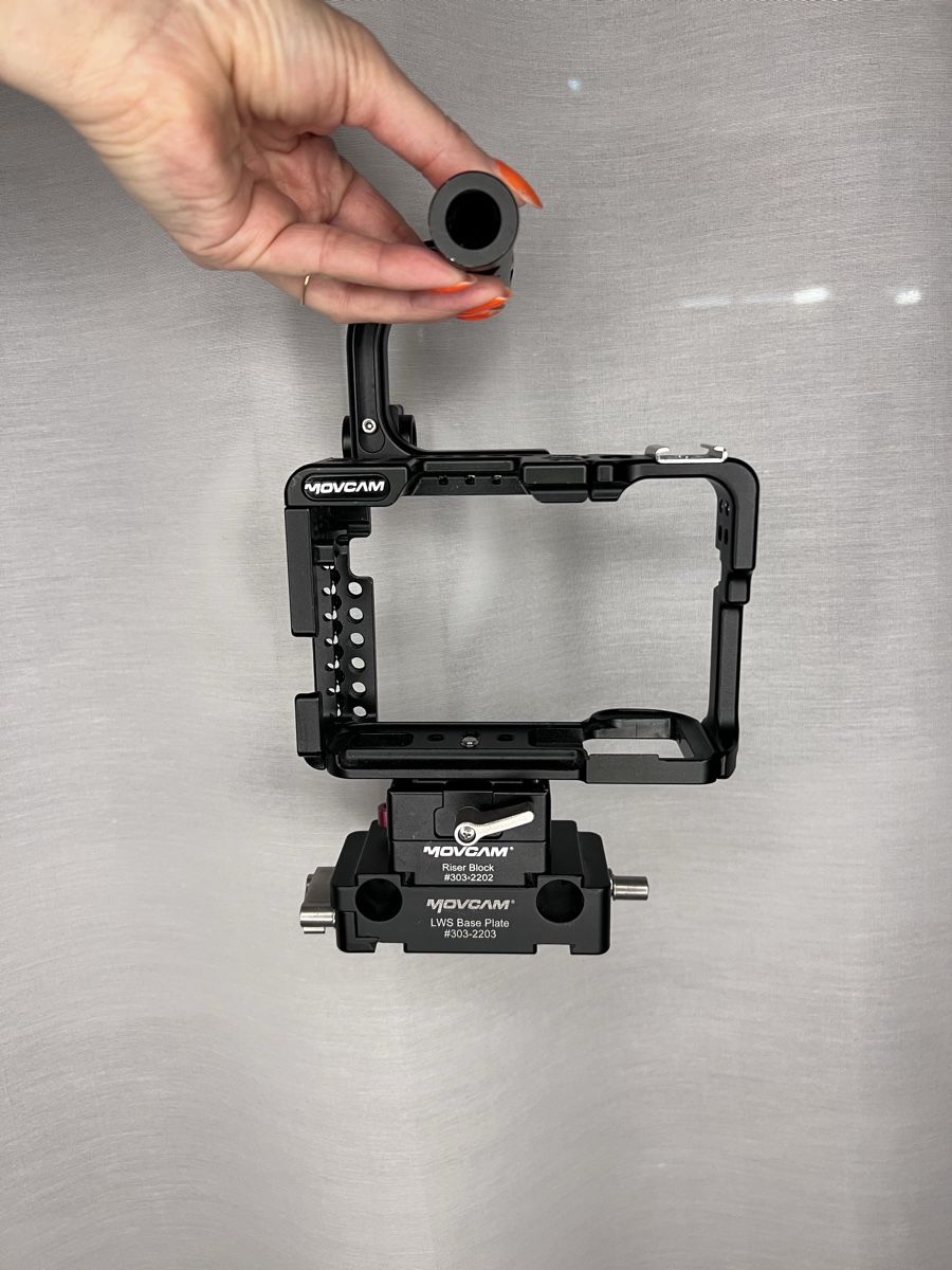 Gabbie, trasporto & Sicurezza: Sony A7S Cage mit Riser Block & Base Plate von Movcam – Usato da Zürich venduto da katkat_1 1