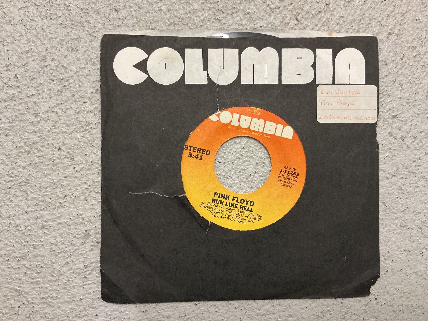 Dischi in vinile: Pink Floyd Single -  Run Like Hell / Don't Leave Me Now – Usato da Winterthur venduto da Tumko_7_Vinyl 1