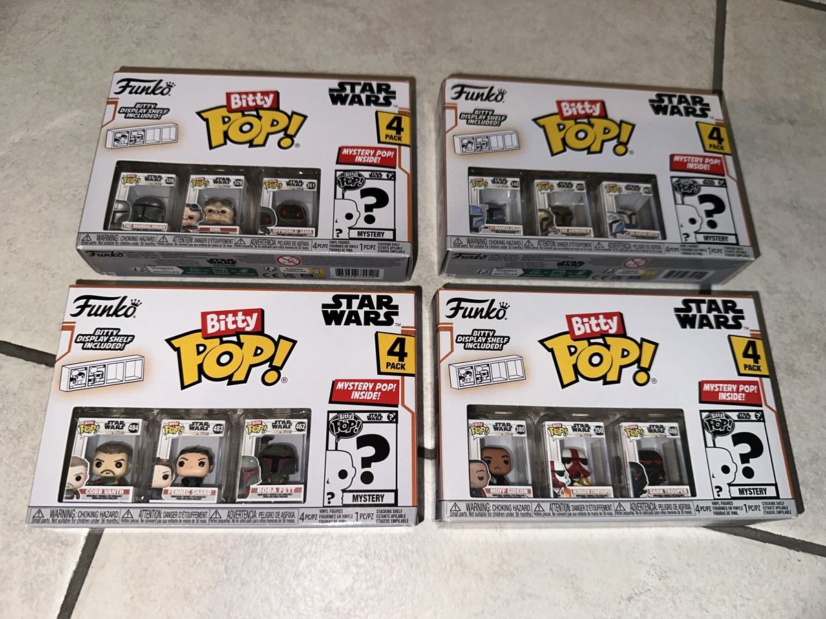 Funko Figuren: Funko Bitty Pop Star Wars 4x4er Pack neu OVP – Neu und originalverpackt aus Zofingen von Psch2