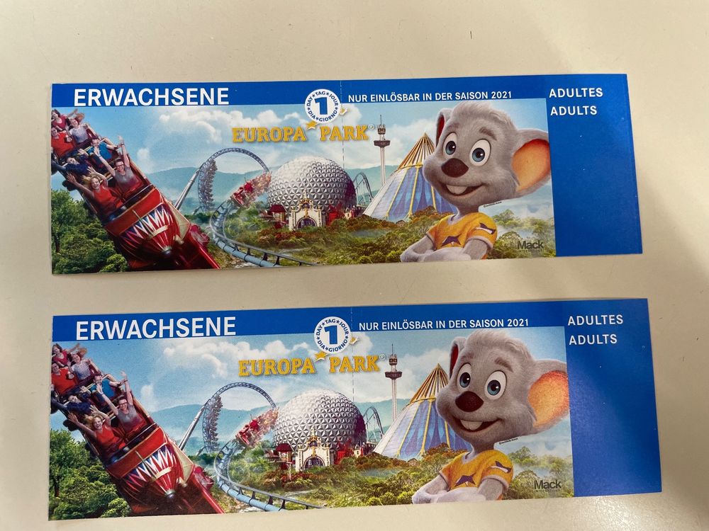 Europapark Rust Tickets Saison 2021 noch gültig Acheter sur Ricardo