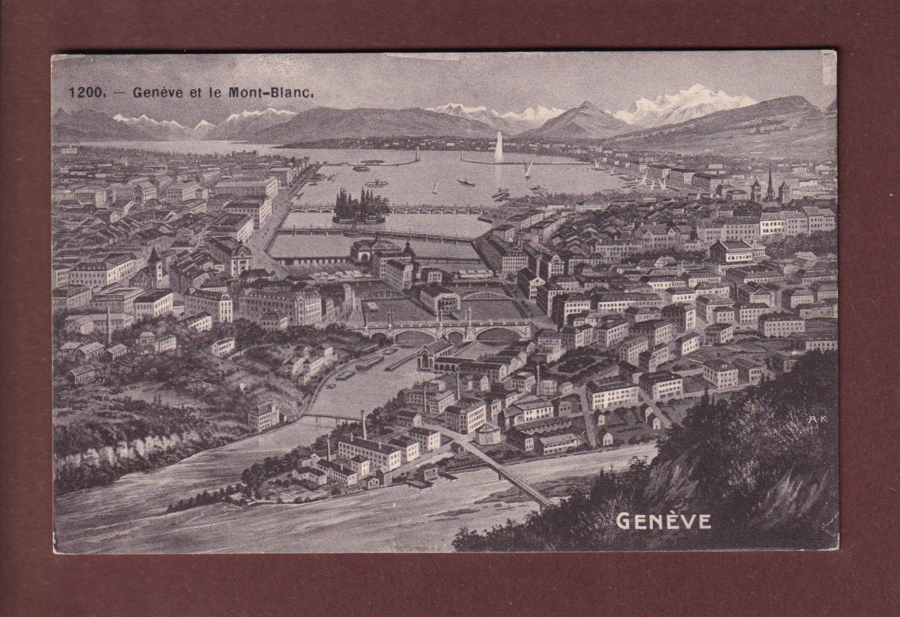 Ansichtskarten: GENEVE - Panorama – Gebraucht aus Pully von nicecards