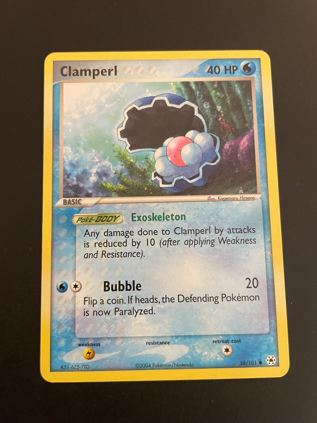 Pokémon Sammelbilder & Trading cards: Clamperl EX Hidden Legends 58/101 – Gebraucht aus Zürich von pokemon_cards