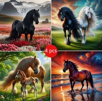 Diamond Painting 4 verschiedene Pferde-32-Teil-426