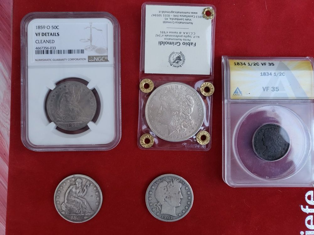 Rare Lot Usa 6 Pieces Silver das 1834 a 1921 | Kaufen auf Ricardo