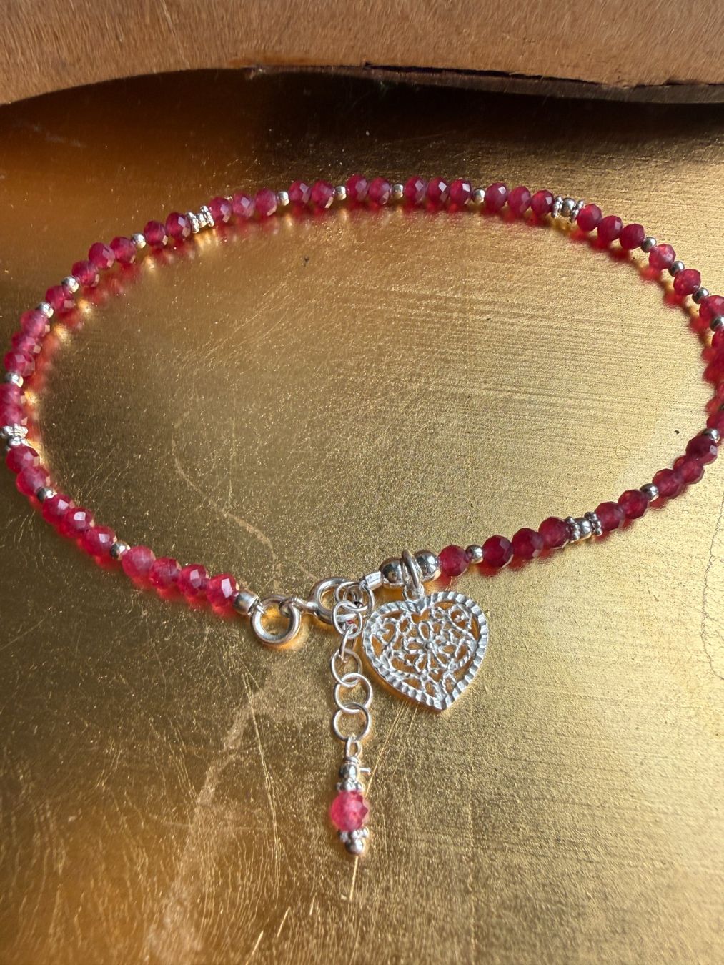 Catenine: Fussketteli Halbedelstein und 925 Silber – Nuovo e nell'imballaggio originale da Maienfeld venduto da Cmicky 1