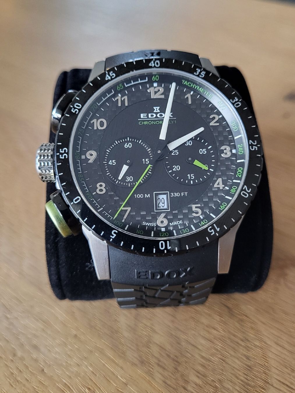 Edox Uhren: Edox Chronorally Grün – Gebraucht aus Tennwil von Mailo2