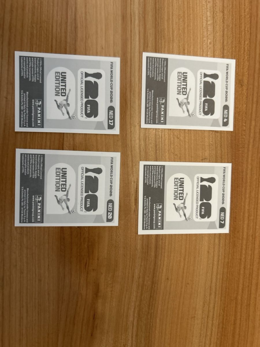 Panini Sammelbilder & Trading cards: Panini 2026 - 4 NED Stickers – Neu und originalverpackt aus St. Gallen von mic_2tbq 1
