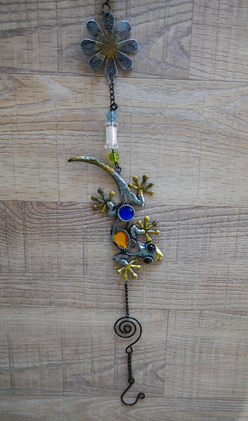 Tutte le decorazioni: Dekokette mit Windlicht Eidechse, 88 cm lang – Usato da Port venduto da uzuku 5