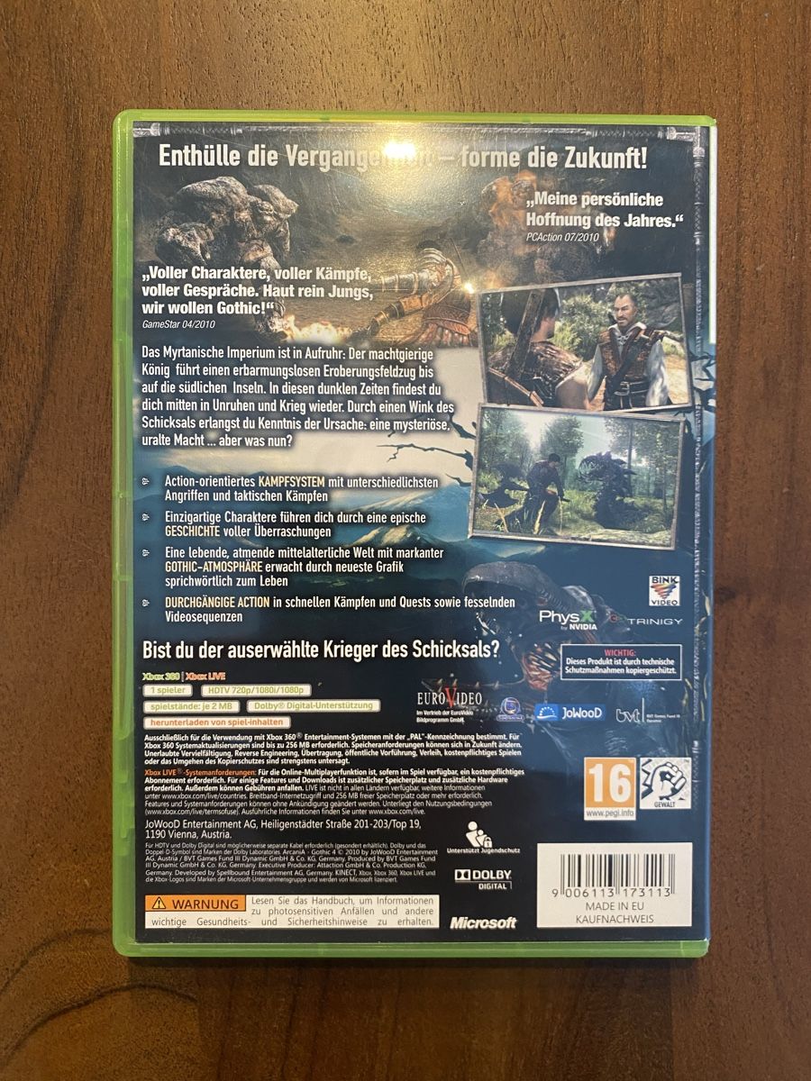 Microsoft Spiele: Arcania Gothic 4 für Xbox 360 – Gebraucht aus Thunstetten von Virus_33 2