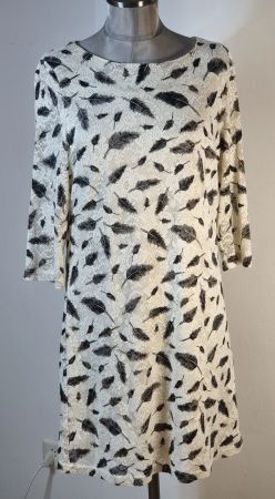 M/L 38 40 VEGAS leichtes Spitzen Kleid Federnoptik Cocktail