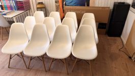 Chaises design blanches style scandinave - Lot de 12