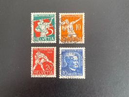 Satz Pro Juventute 1932; LUXUS Vollstempel