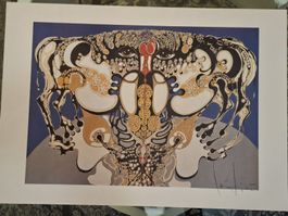 Lithographie Paul Cartier Handsigniert