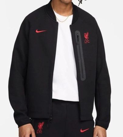 Liverpool Bomber Jacket NSW Tech Fleece N98 - Black/Gym Red