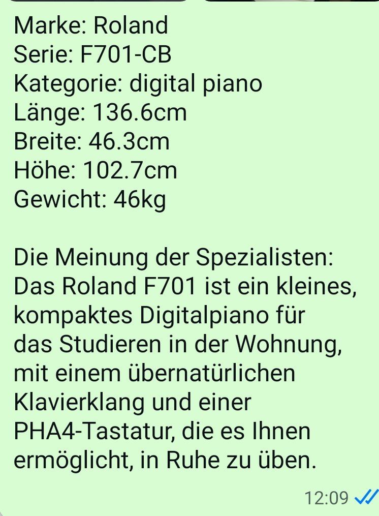Roland Musikinstrumente: E-Piano mit Stuhl – Neu (gemäss Beschreibung) aus Gossau SG von Jrabsamen 4