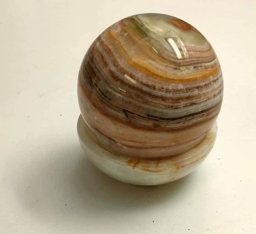 Minerali & Pietre curative: Wunderschöne Aragonitkugel mit Aragonit Schale – Usato da Rheineck venduto da han_c85z
