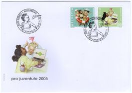 2005 Pro Juventute -  Marken aus MH auf seltenem FDC