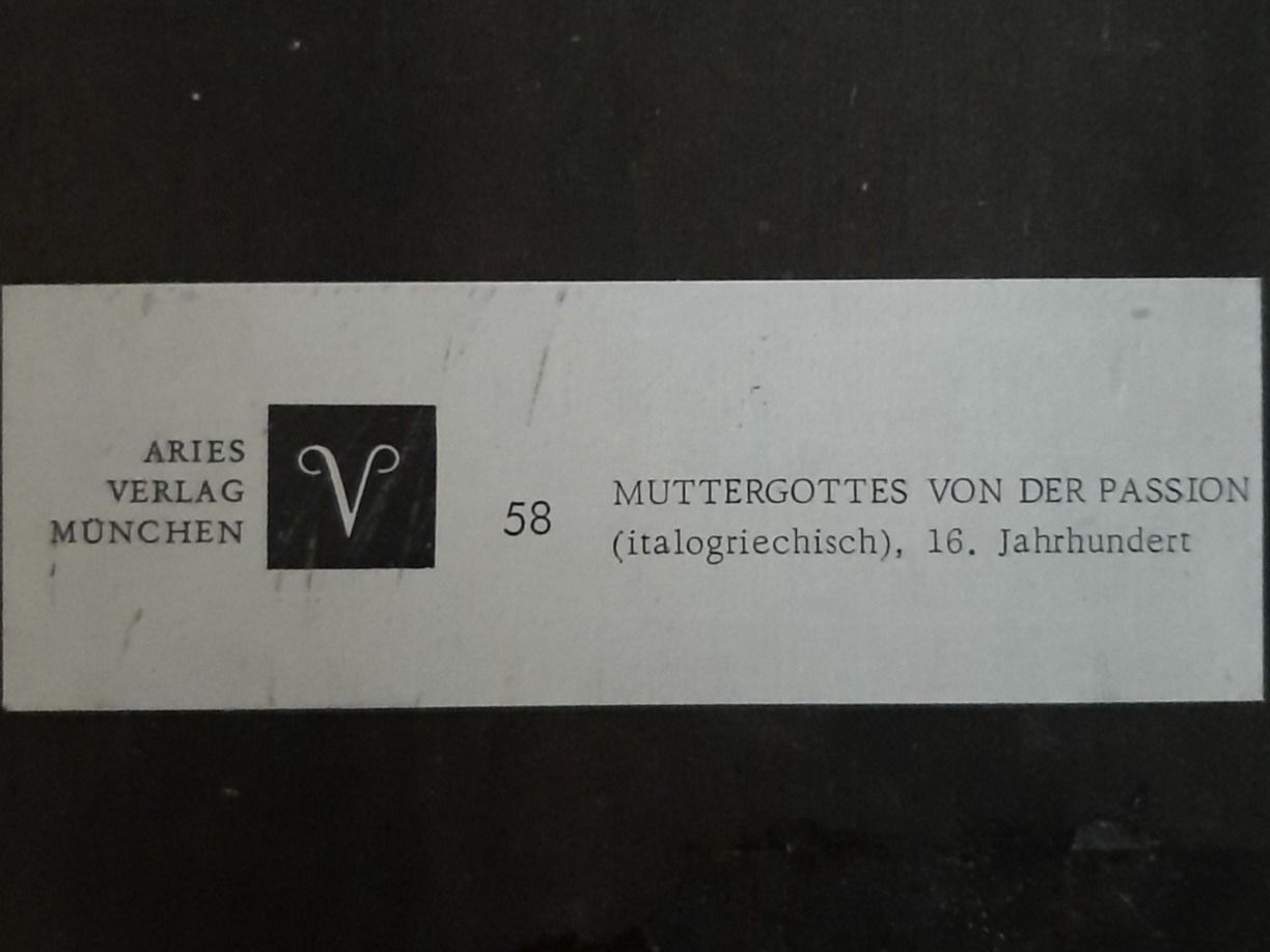Dipinti: IKONE, MUTTERGOTTES VON DER PASSION. – Usato da Buchs AG venduto da Cuescu 2