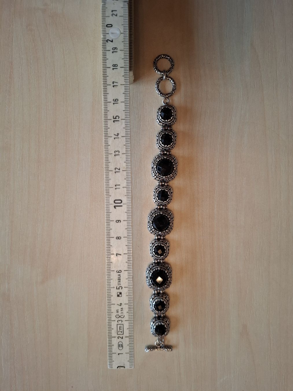 Armbänder & -reifen: Silberarmband massiv mit Onyxsteinen – Neu (gemäss Beschreibung) aus Buochs von LUINO7 4