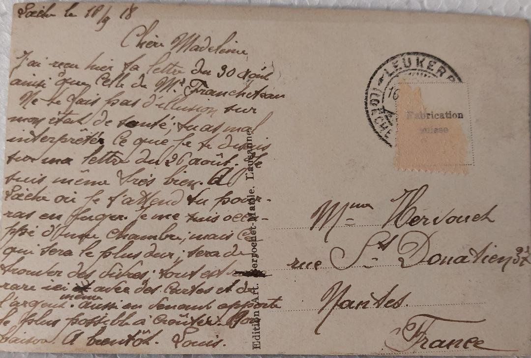 Cartoline postali: LOÈCHE-les-BAINS  - 1918 – Usato da Delémont venduto da Domdom1 1