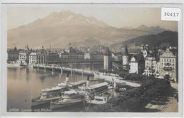 Luzern mit Pilatus, Dampfschiffe