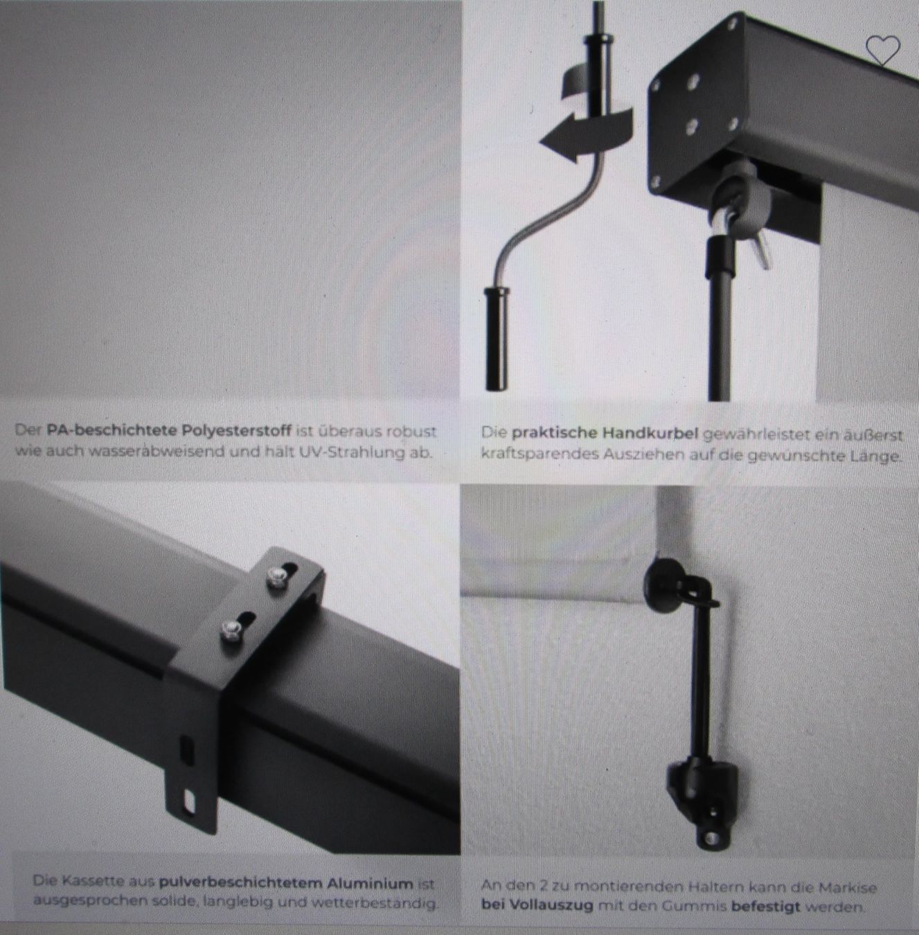 Tende da sole: Markise 160x250cm mit Kurbel neu Top – Nuovo (secondo la descrizione) da döttingen venduto da Gorbs1 6