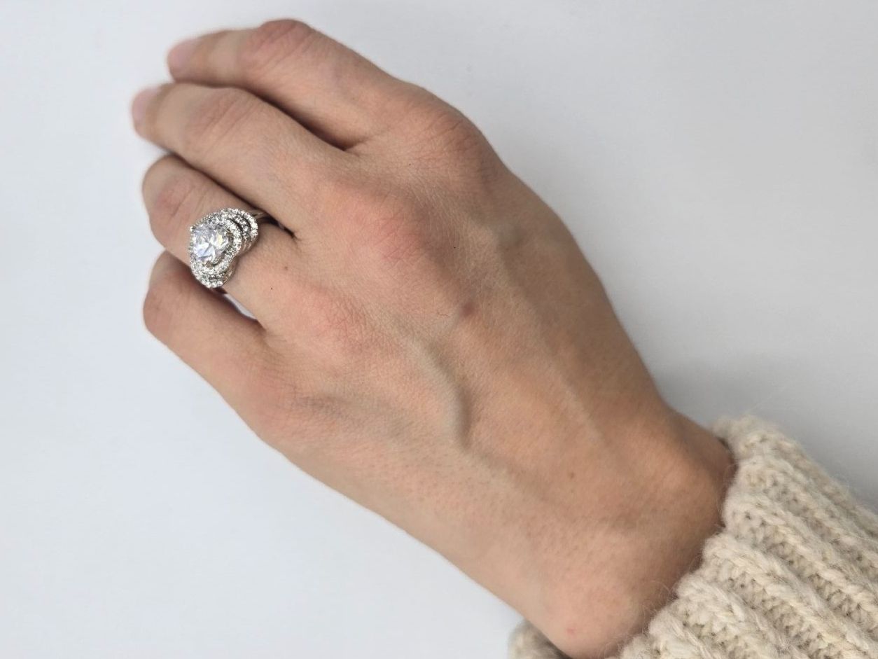 Anelli: Ring Herz Silber 935 Zirkonia Gr. 53 – Nuovo e nell'imballaggio originale da Zug venduto da gold.schmuck 2