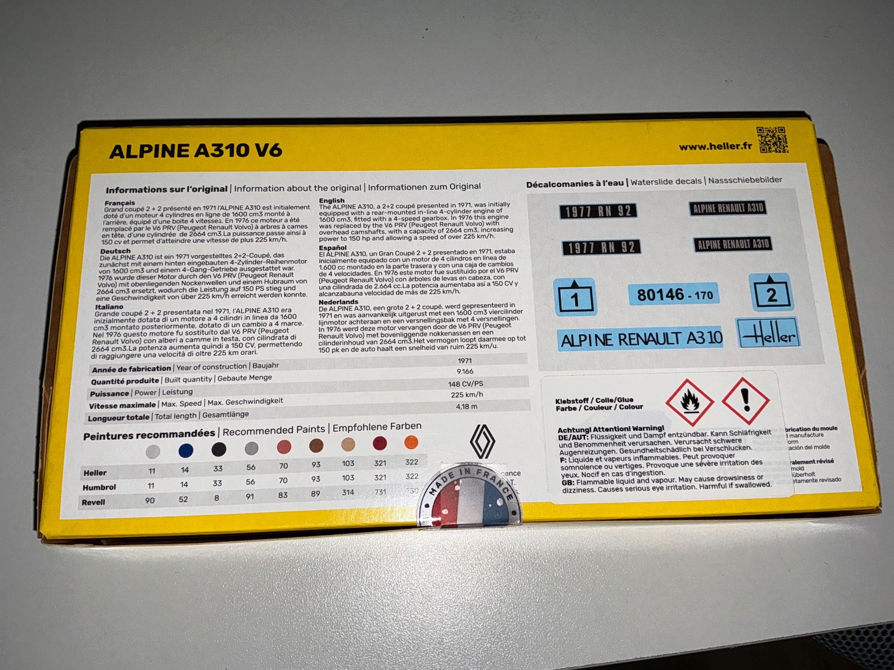 Modellini d'auto: Alpine A310 - Starter Kit im Maßstab 1:43 – Usato da Altnau venduto da mar_kfk2 2