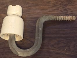 Vintage Ceramic Insulator with Hook langenthal