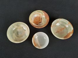 ONYX-Schalen aus Naturstein – dekoratives 4er-Set