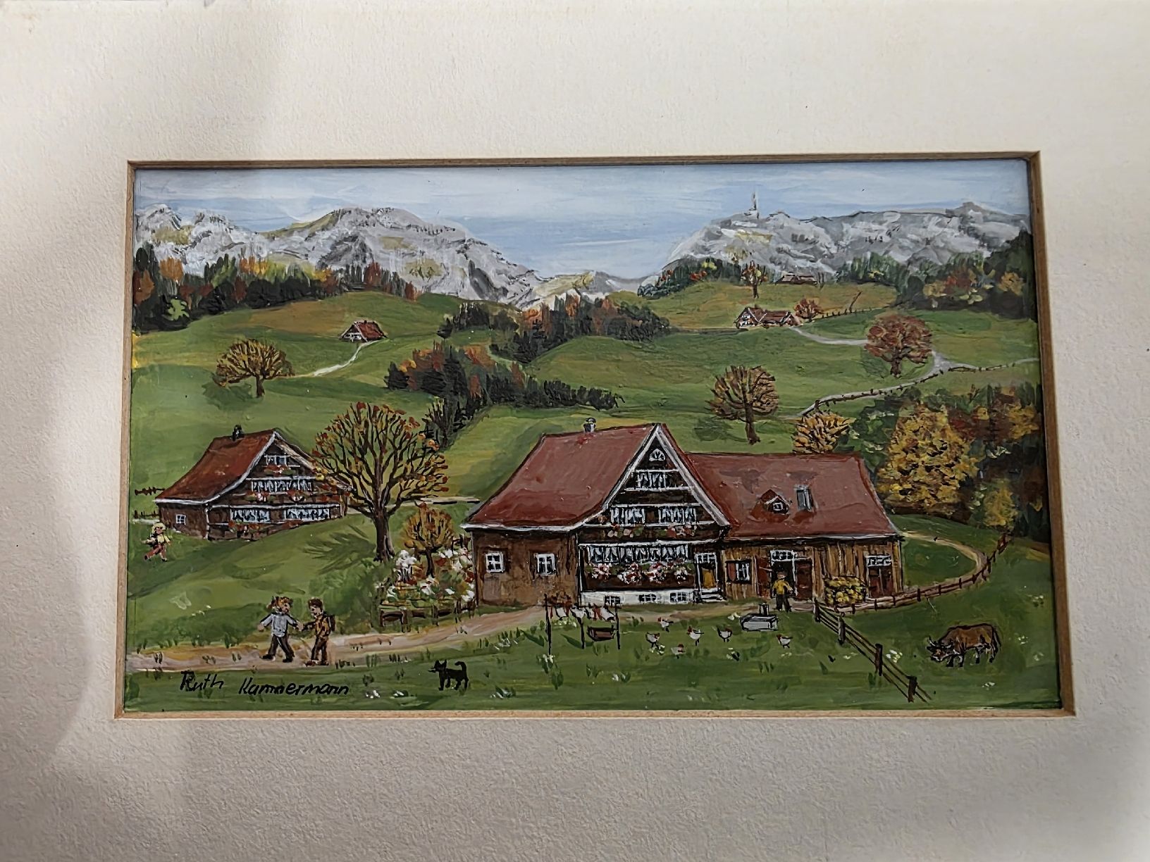 Dipinti: Original Gemälde, Ruth Hammermann, Säntis Appenzel Bild – Usato da Wolfertswil venduto da Antiko 5